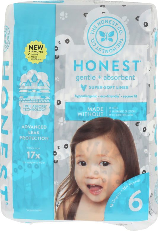 THE HONEST COMPANY: Diaper Pandas Size 6, 18 pk