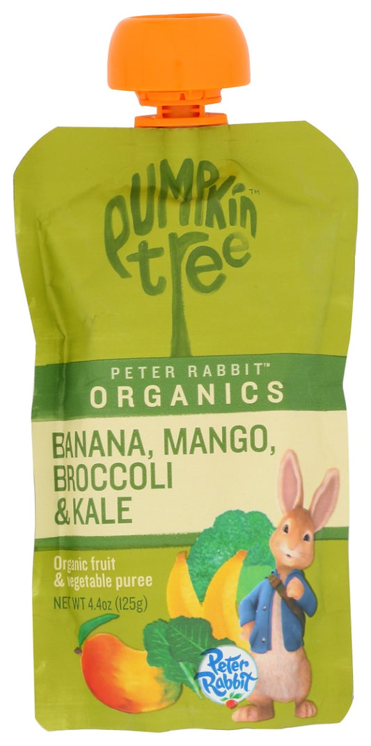 PETER RABBIT: Organic Banana Mango Broccoli and Kale Puree, 4.4 oz