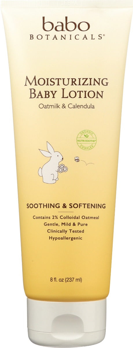 BABO BOTANICALS: Moisturizing Oat and Calendula Baby Lotion, 8 oz