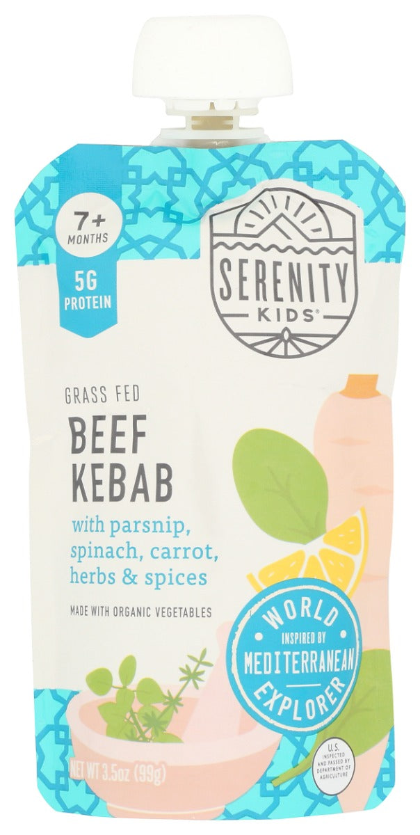 SERENITY KIDS: Beef Kebab Baby Food Pouch, 3.5 oz