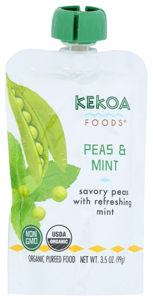 KEKOA: Peas And Mint Squeeze Pouch, 3.5 oz