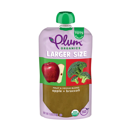 PLUM ORGANICS: Larger Size Apple Broccoli, 7.5 oz