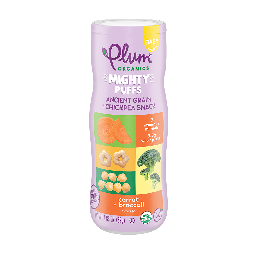 PLUM ORGANICS: Mighty Puffs Carrot Broccoli, 1.85 oz