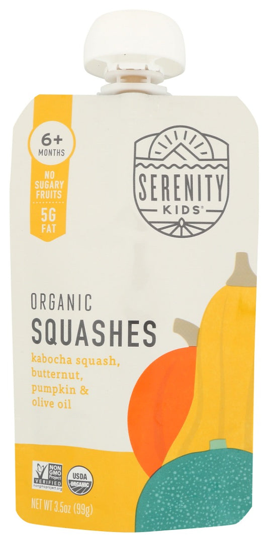 SERENITY KIDS: Organic Squashes With Organic Olive Oil, 3.5 oz