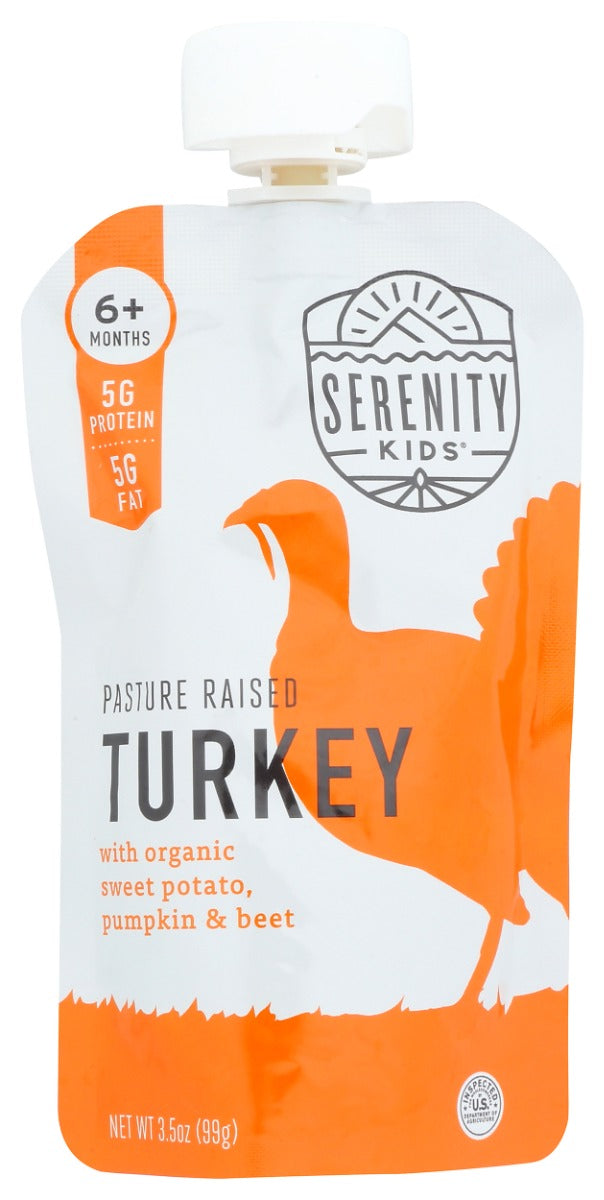 SERENITY KIDS: Free Range Turkey with Organic Sweet Potato Pumpkin and Beet, 3.5 oz